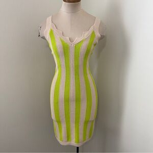 House of Harlow 1960 XS Crochet Striped Mini Dress ~ Beach Boho Bohemian Retro